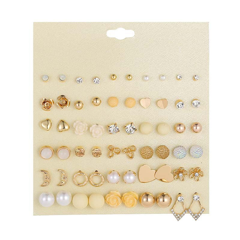 Stylish Flower January Gold Ear-ring Clip Earrings