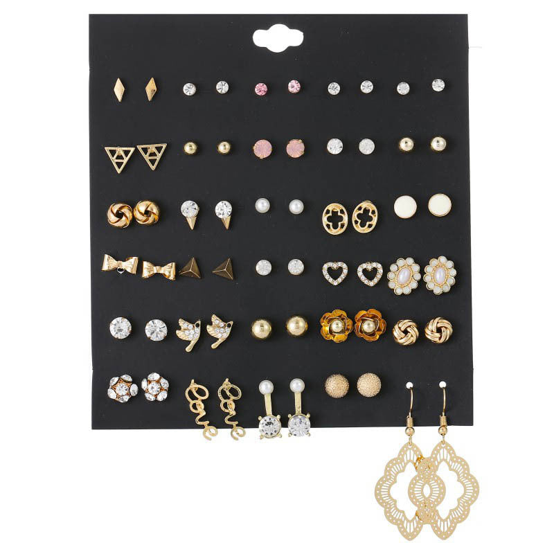 Stylish Flower January Gold Ear-ring Clip Earrings