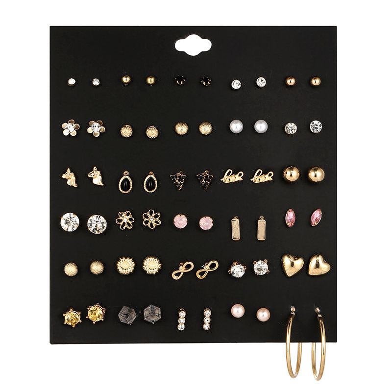 Stylish Flower January Gold Ear-ring Clip Earrings