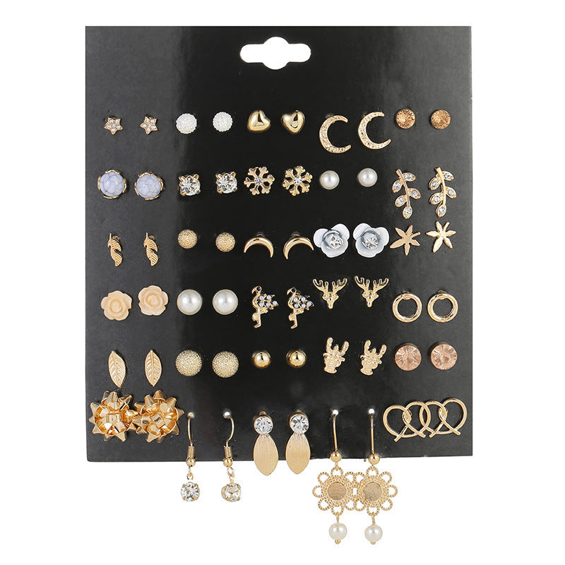 Stylish Flower January Gold Ear-ring Clip Earrings