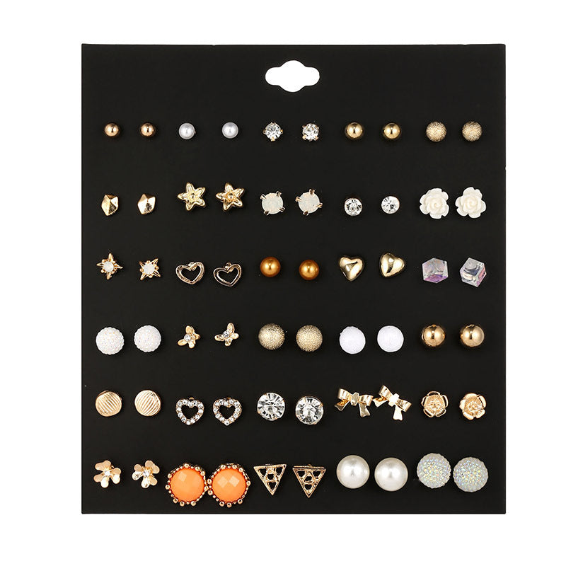 Stylish Flower January Gold Ear-ring Clip Earrings