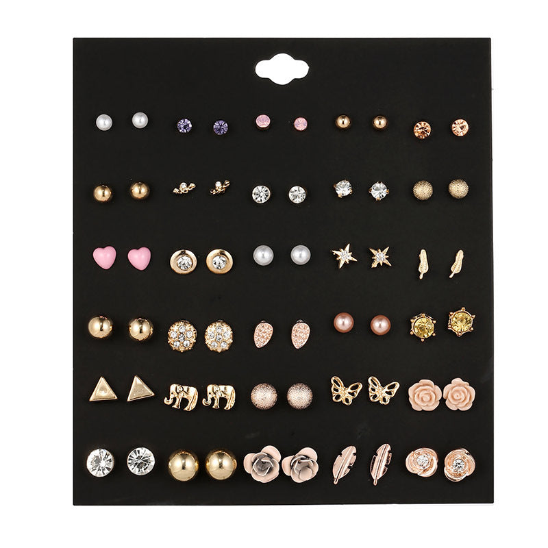 Stylish Flower January Gold Ear-ring Clip Earrings