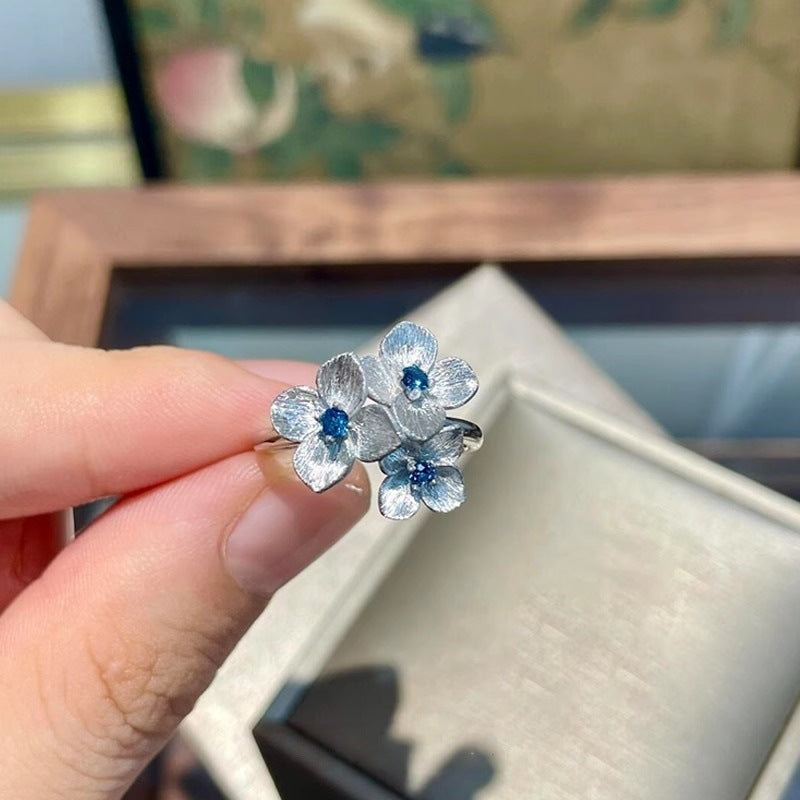 Vintage S925 Silver Rings For Women, Simple Luxury Stylish Finger Bands