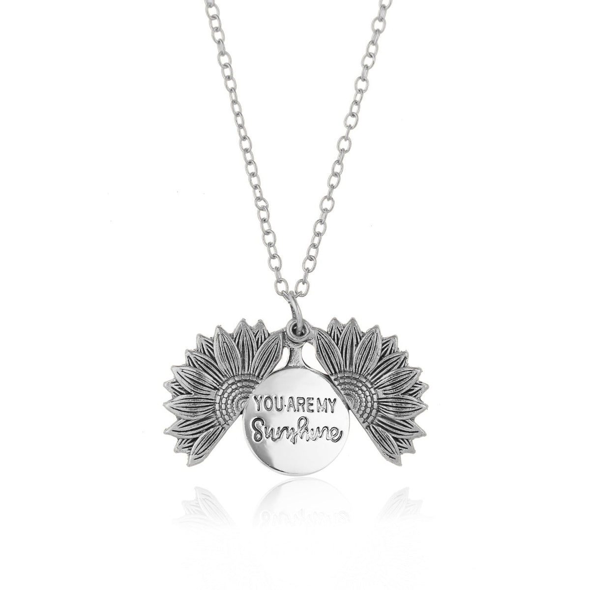 Ornament Sun Open Lettering Sunflower Alloy Necklaces