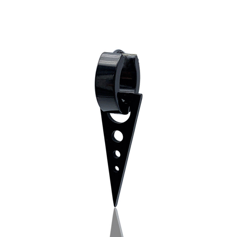 Women's & Men's Creative Korean Version Triangle Round Shape Stainless Ear Clip