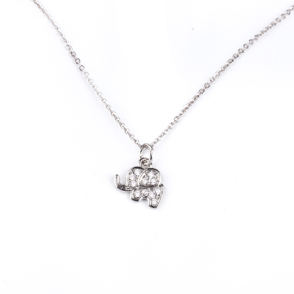 Handmade Five-pointed Star Female Micro Inlaid Zircon Electroplated Brass Necklace