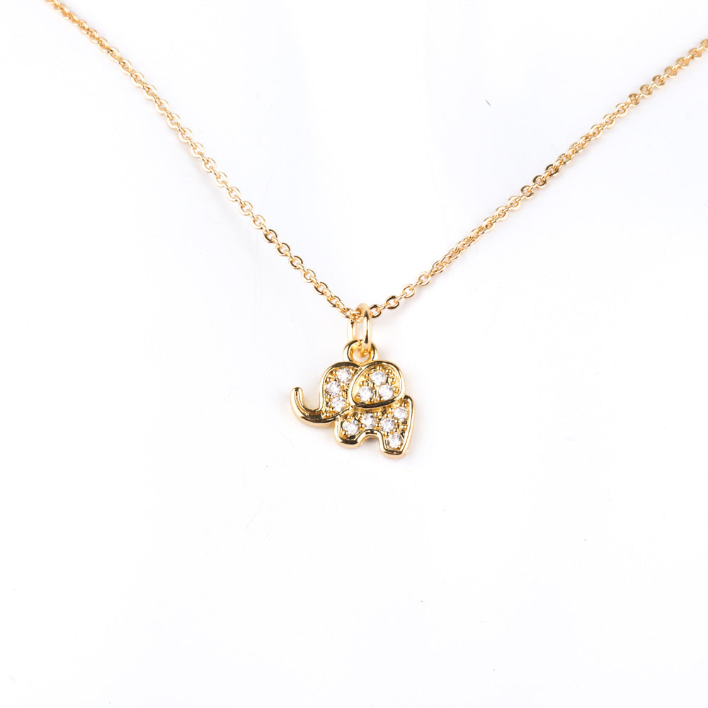 Handmade Five-pointed Star Female Micro Inlaid Zircon Electroplated Brass Necklace