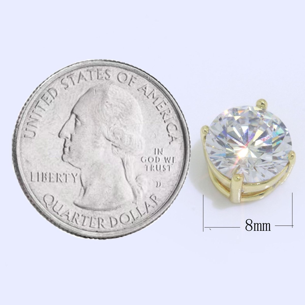14K Gol Filled CZ micro pave solitaire round beads, spacer beads, small round spacer beads, mini small round beads 8.2*5.5mm B-683
