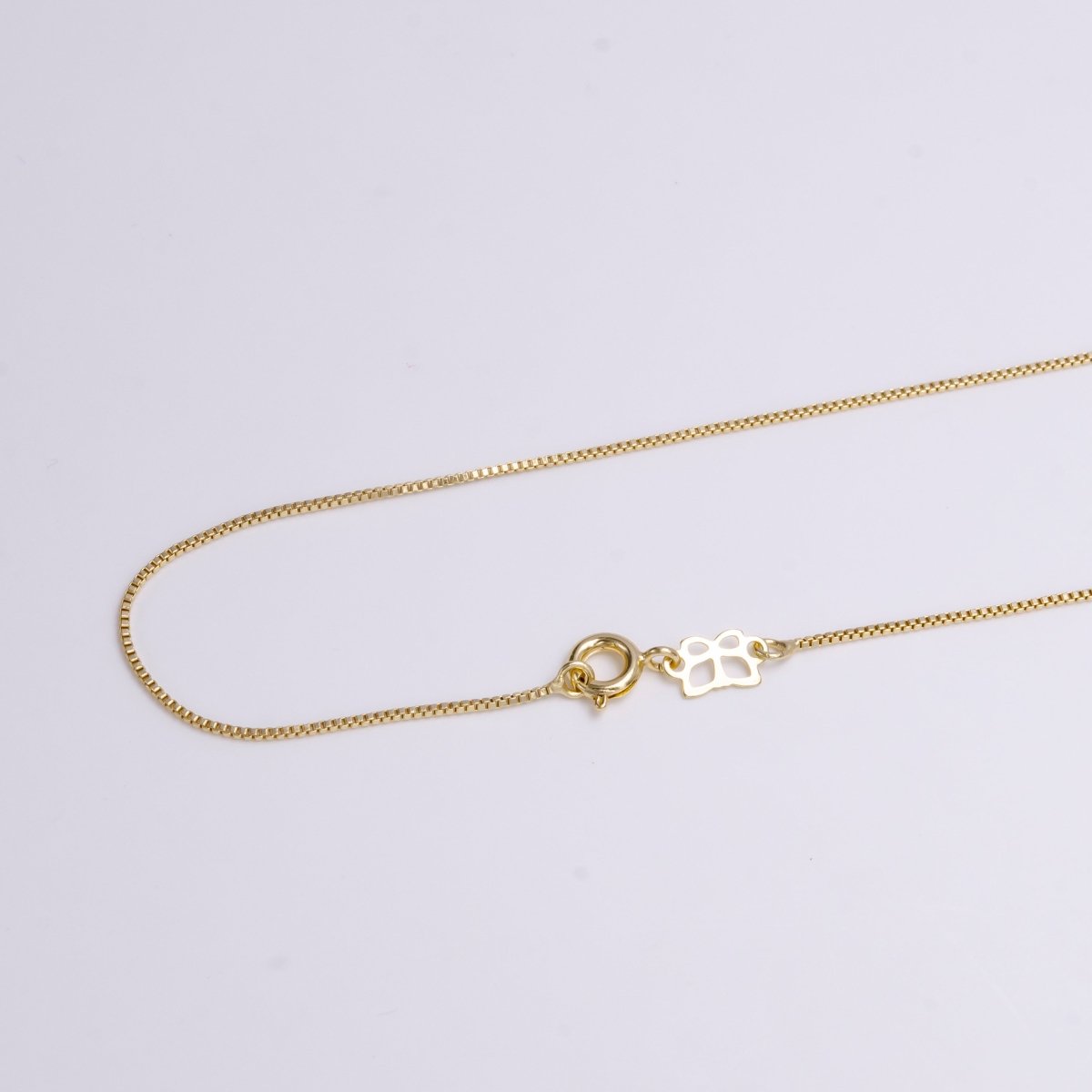 14K Gold Filled 0.7mm Box Dainty 18 Inch Layering Chain Necklace | WA-1910 Clearance Pricing