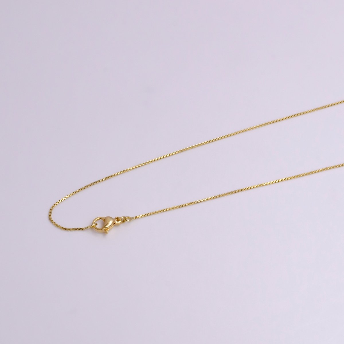 14K Gold Filled 0.8mm Dainty Box 19.5 Inch Layering Chain Necklace | WA-1906 Clearance Pricing