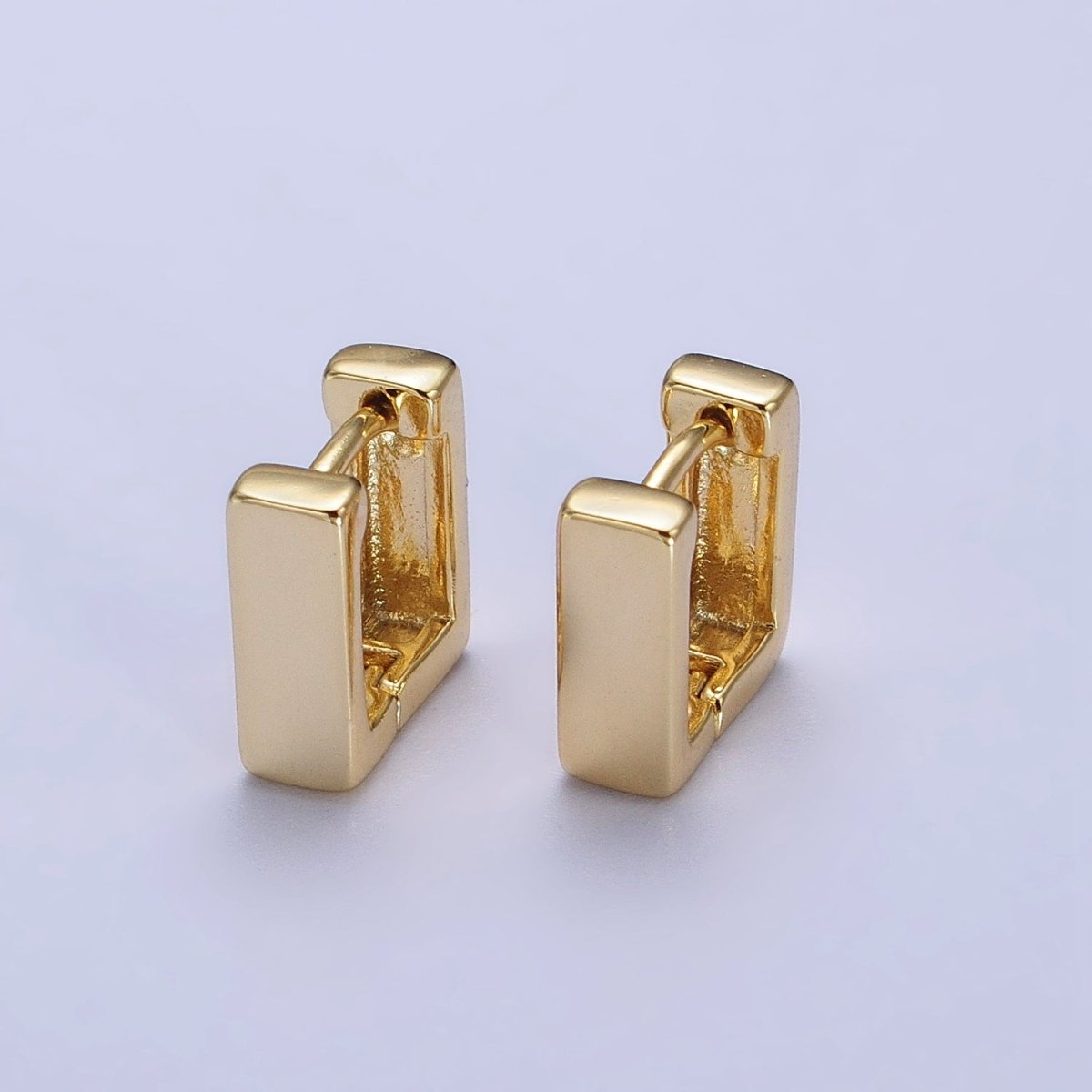 14K Gold Filled 10mm Mini Square Cartilage Huggie Hoop Earrings | AB-237