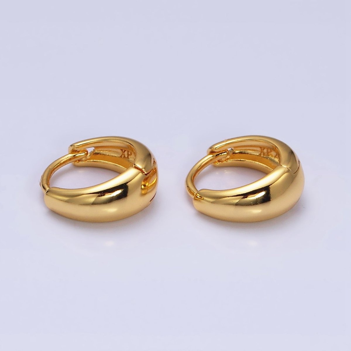 14K Gold Filled 11mm Mini Round Dome Cartilage Huggie Earrings | AD1372