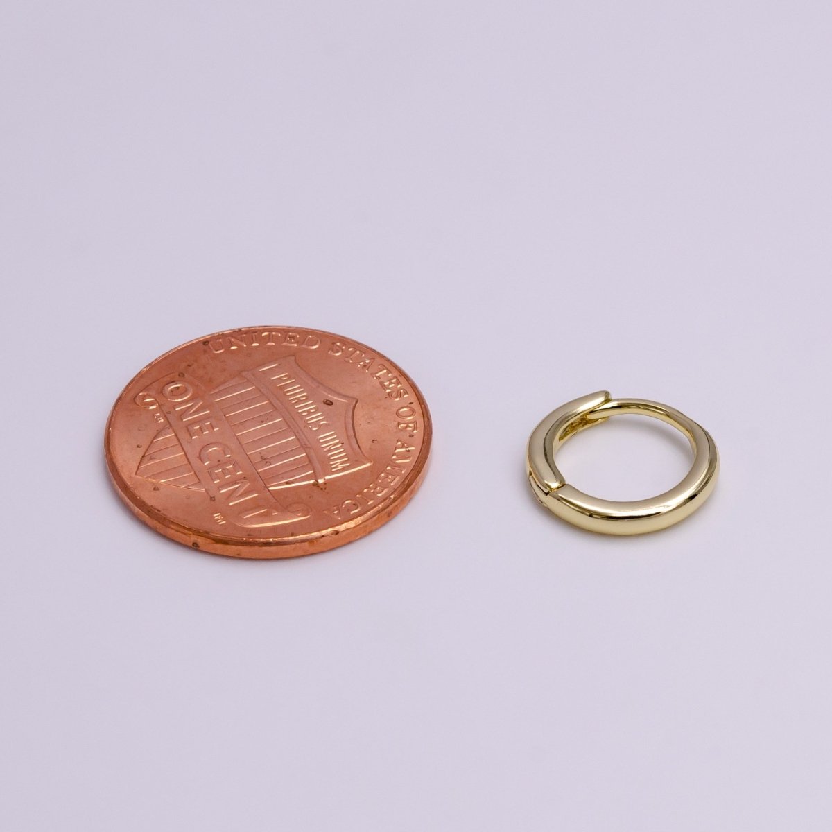 14K Gold Filled 11mm Minimalist Endless Cartilage Huggie Earrings | AD1127
