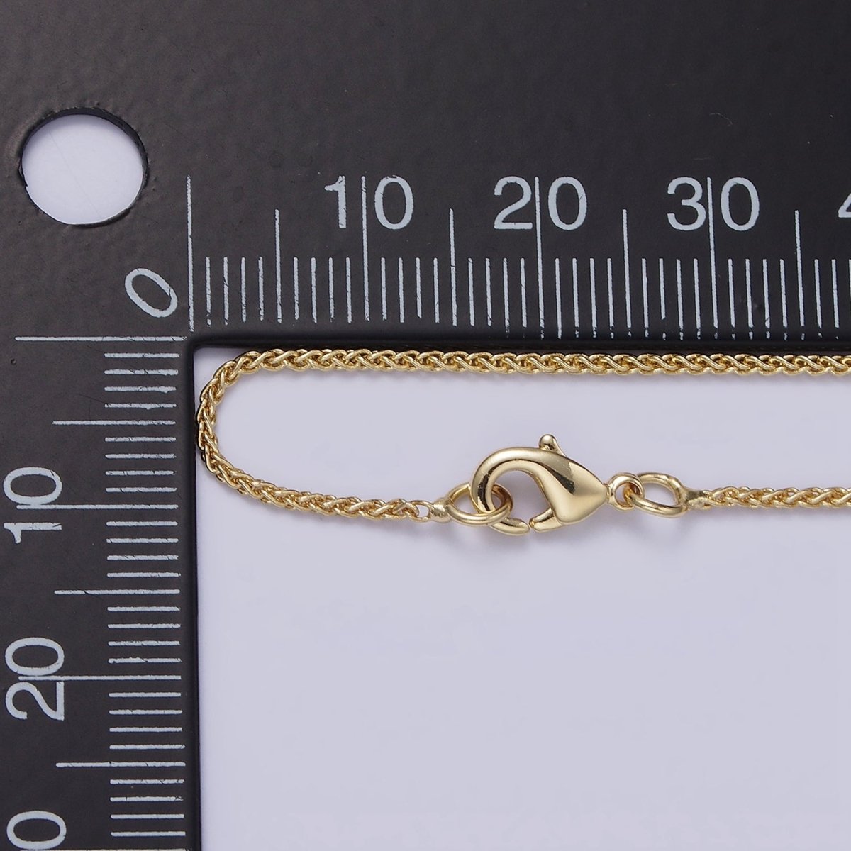 14K Gold Filled 1.2mm Dainty Foxtail Espiga Wheat 16 Inch Choker Chain Necklace | WA-2162