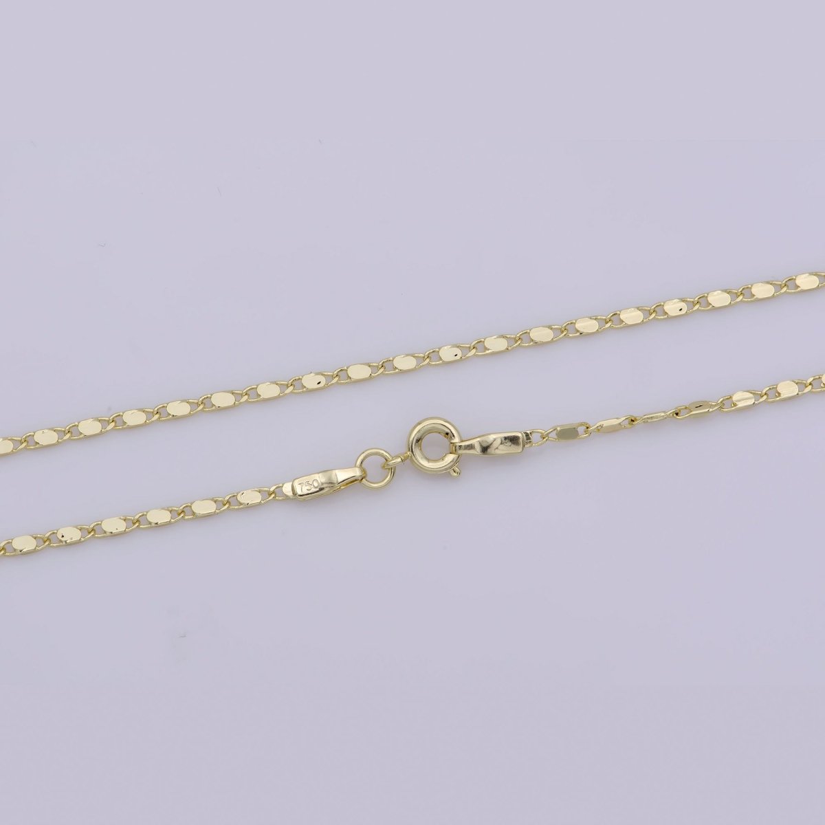 14K Gold Filled 1.8mm Mariner Anchor Link 18.5 Inch Chain Necklace | WA-279 Clearance Pricing