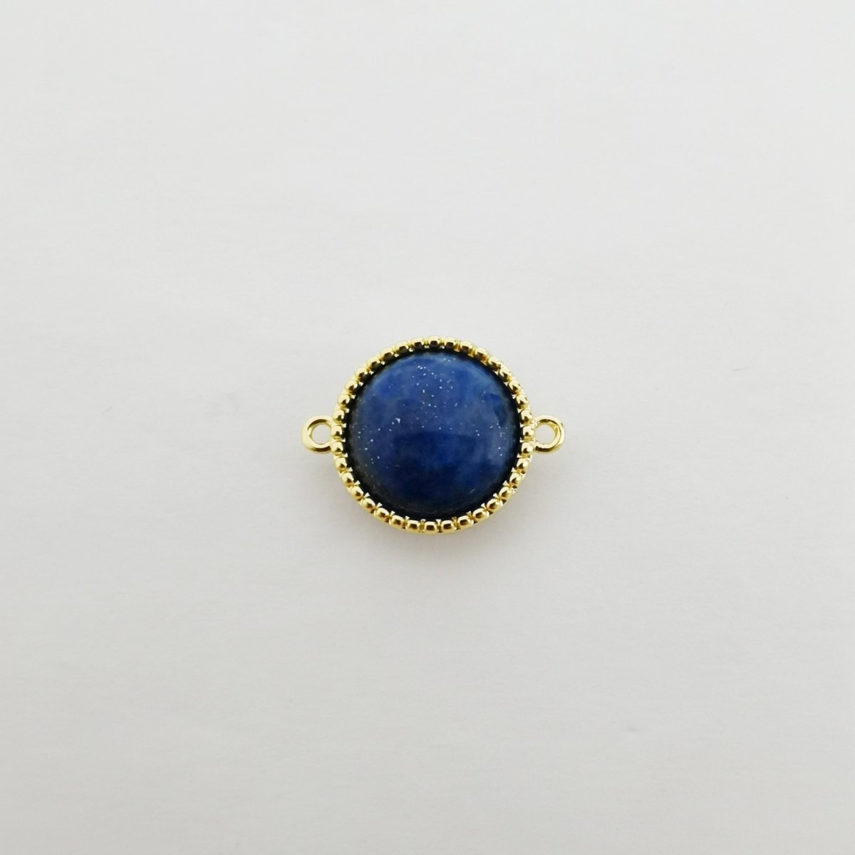 14K Gold Filled Blue Stone Charm Connector, Gold Charm Connector, Birthstone Chain Connector, For Bracelets, Small Chain Connectors  F-389