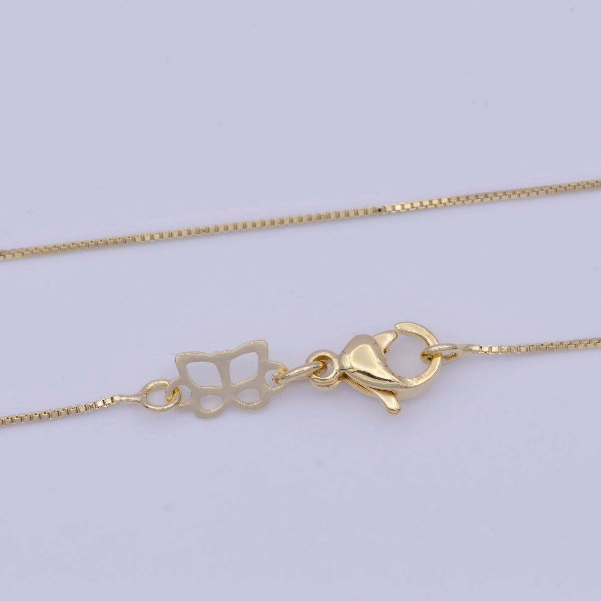 14K Gold Filled Box Chain Minimalist Necklace Fine Chain Necklace 18.0 inch Length, 0.6mm Width Ready to Wear | WA-1113 Clearance Pricing