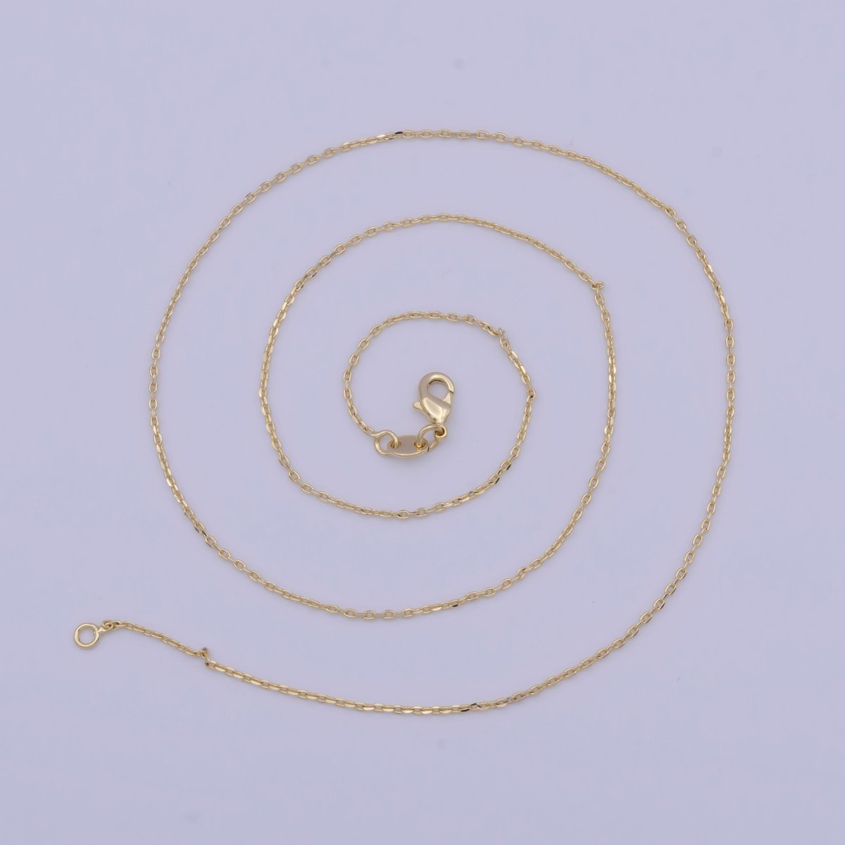 14K Gold Filled Cable Chain Minimalist Necklace Fine Link Chain Necklace 18 inch Length, 0.6mm Width Ready to Wear | WA-1112 Clearance Pricing