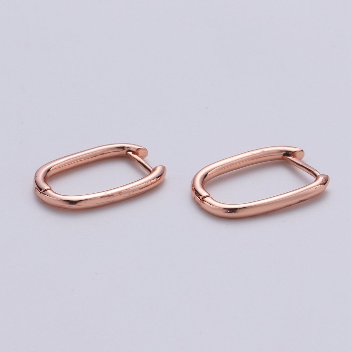 14k Gold Filled Earings / Sterling Silver Thick Earings / Bold rectangle hoop earings / minimalist earings  gift for her P-041 P-040