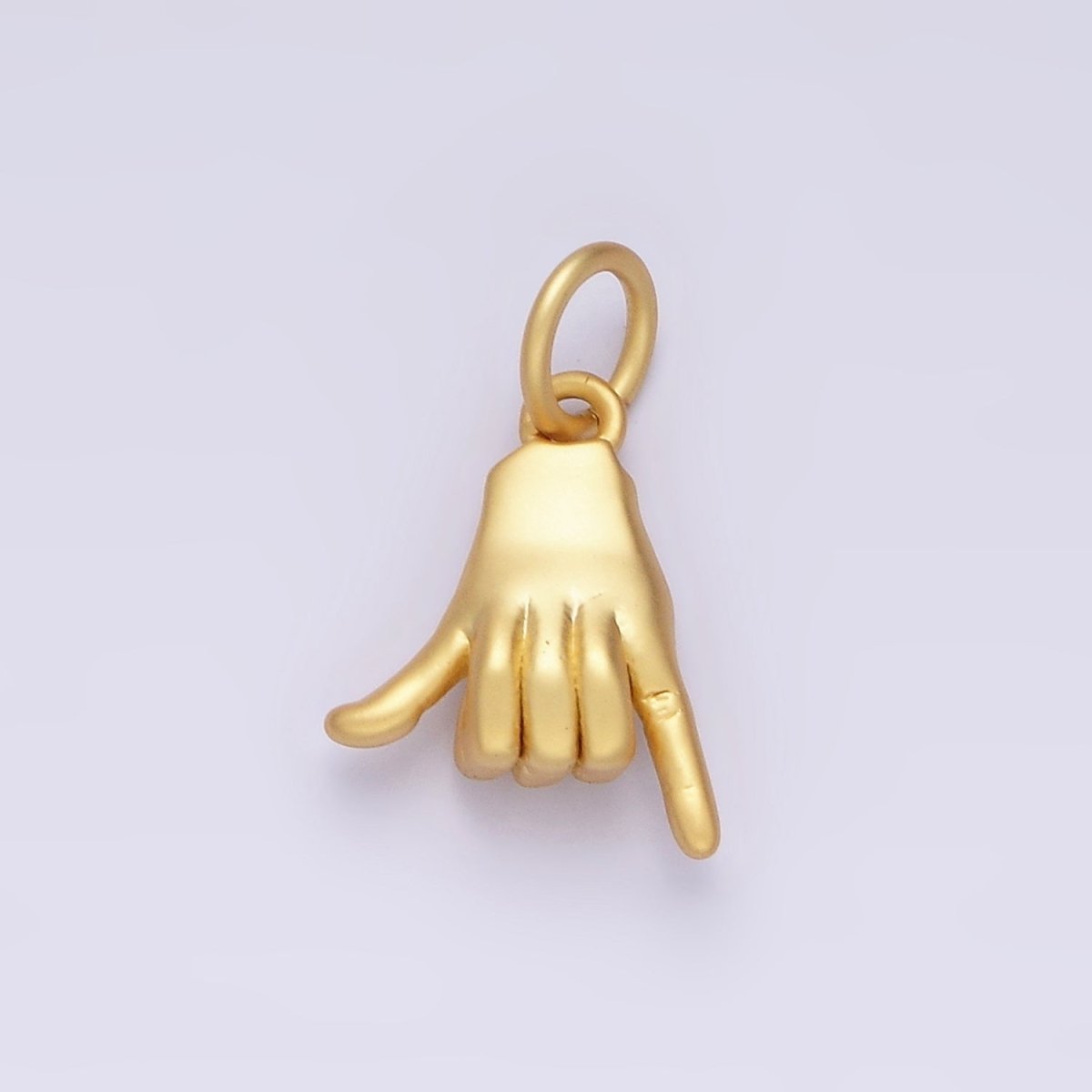 14K Gold Filled Hand Gesture Shaka "Love" ASL Rock On Add-On Charm | AC-1375