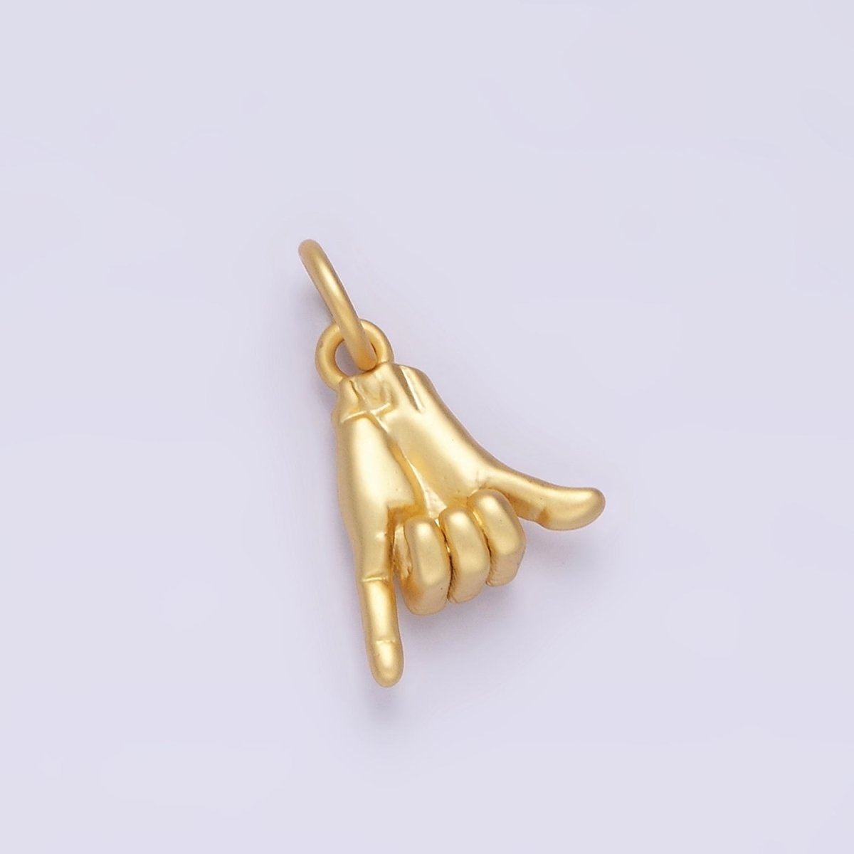 14K Gold Filled Hand Gesture Shaka "Love" ASL Rock On Add-On Charm | AC-1375