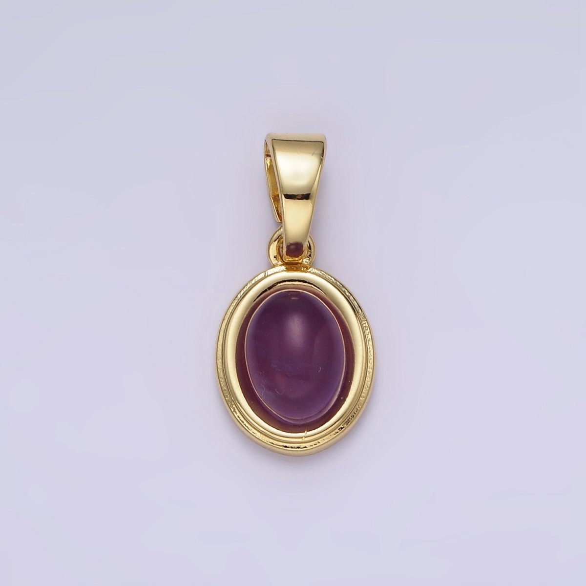 14K Gold Filled Lapis Lazuli, Peridot, Green Kyanite, Blue Agate, Sunstone, Pink Opal Bezel Oval Pendant | N1847 - N1852