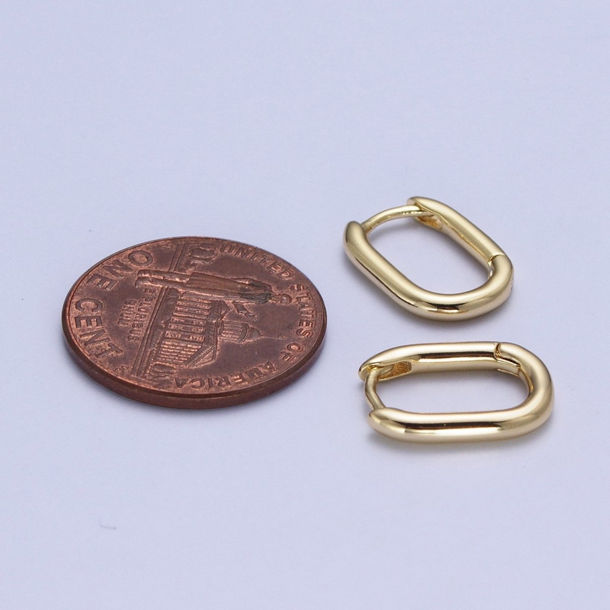 14K Gold Filled Minimalist Earring U Shape Small Hoop Huggie Earring, Perfect for Everyday Wear or Gift | AD-561