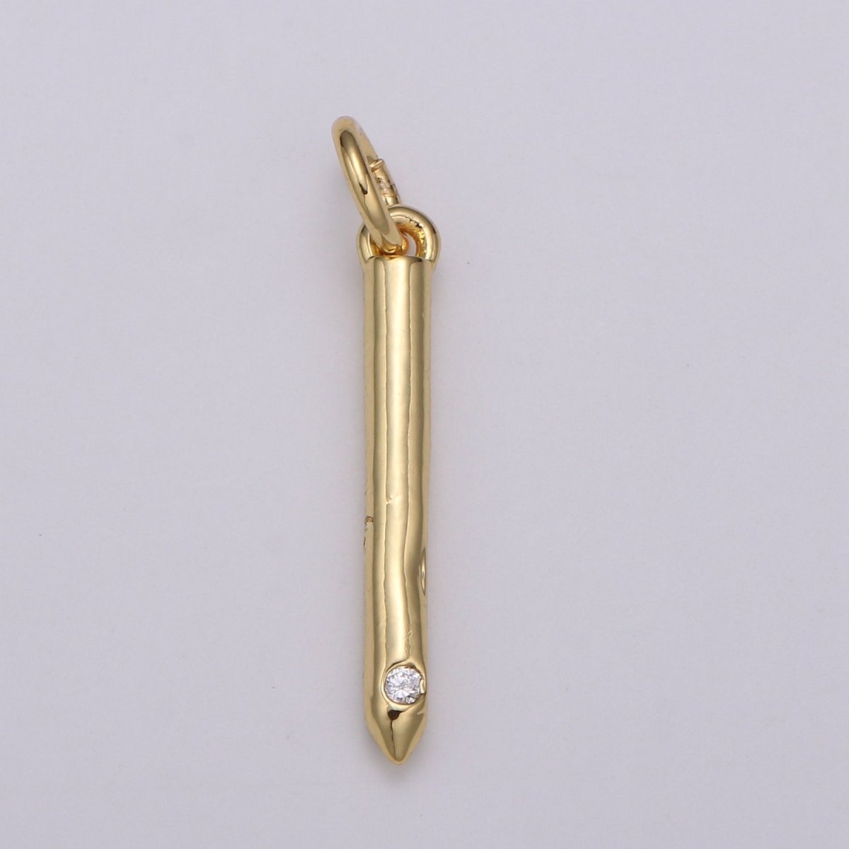 14K Gold Filled Minimalist Initial Clear CZ Personalized Letter Charm | A-171 to A-183