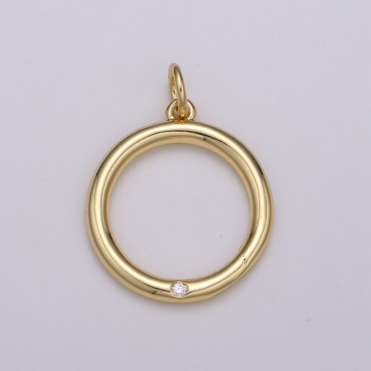 14K Gold Filled Minimalist Initial Clear CZ Personalized Letter Charm | A-171 to A-183