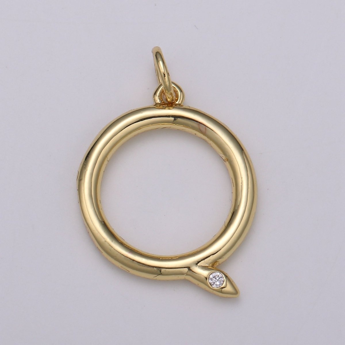 14K Gold Filled Minimalist Initial Clear CZ Personalized Letter Charm | A-171 to A-183