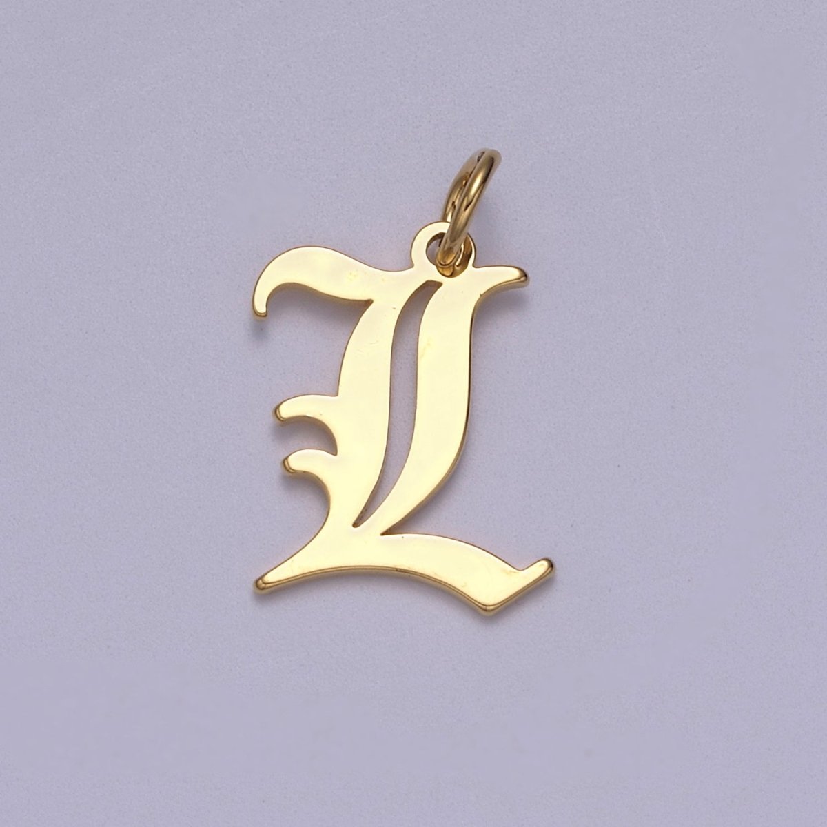 14k Gold Filled Old English Font Initial Letters Pendant Charm Wholesale Jewelry Supplies A677~A689