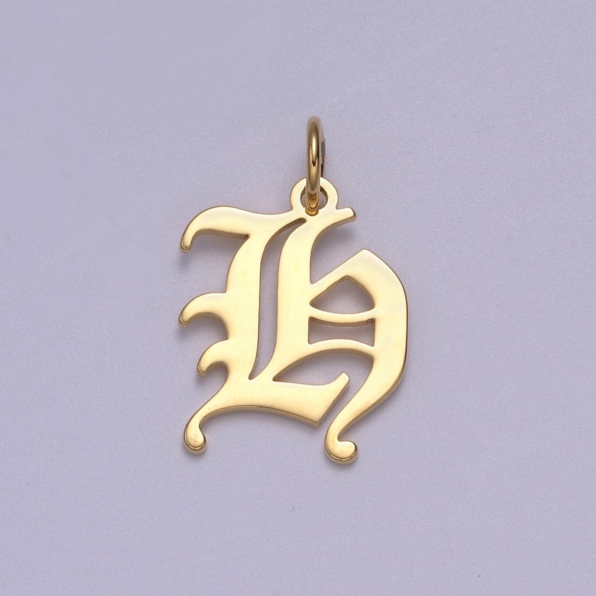 14k Gold Filled Old English Font Initial Letters Pendant Charm Wholesale Jewelry Supplies A677~A689
