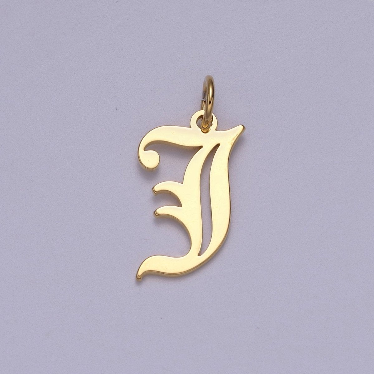14k Gold Filled Old English Font Initial Letters Pendant Charm Wholesale Jewelry Supplies A677~A689