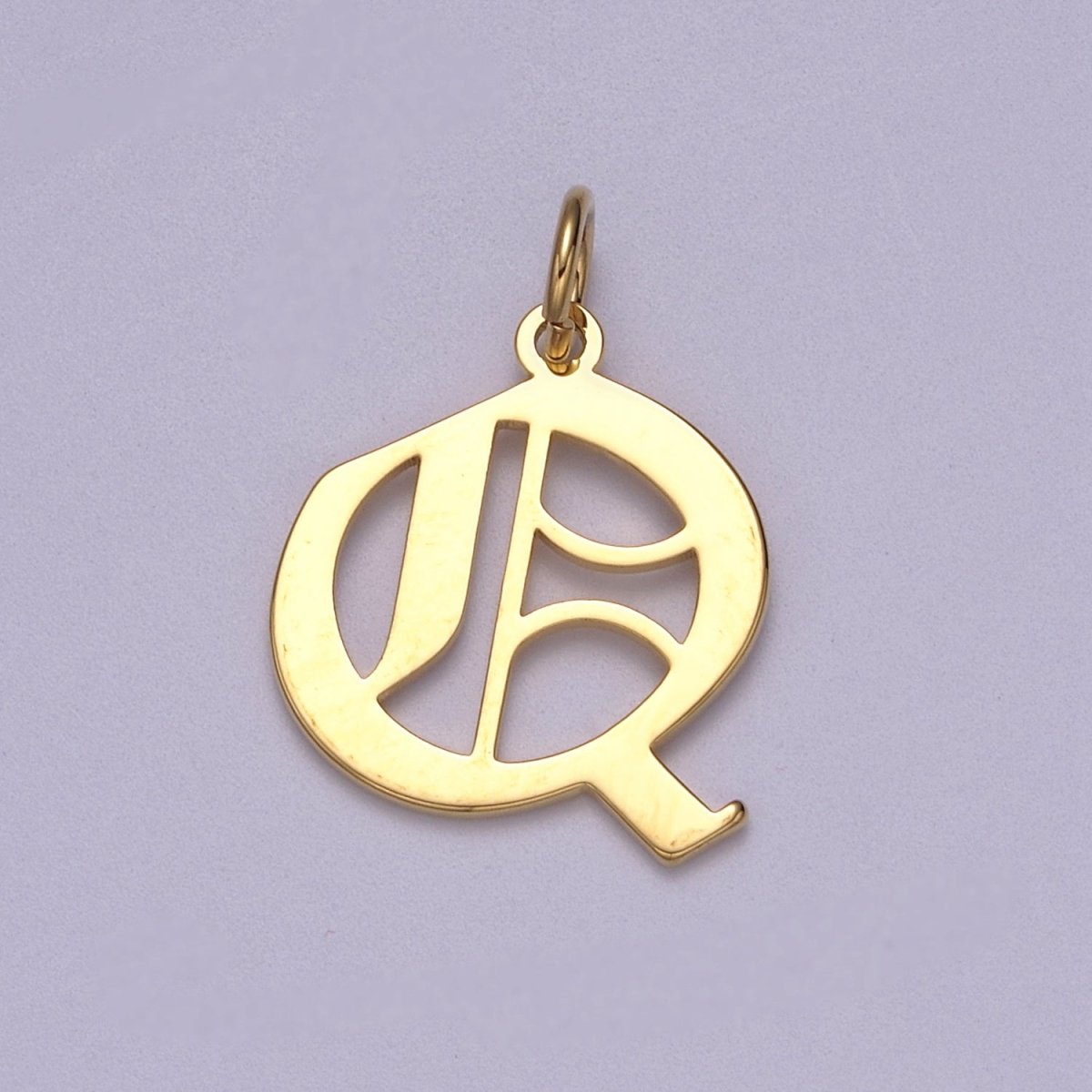 14k Gold Filled Old English Font Initial Letters Pendant Charm Wholesale Jewelry Supplies A677~A689