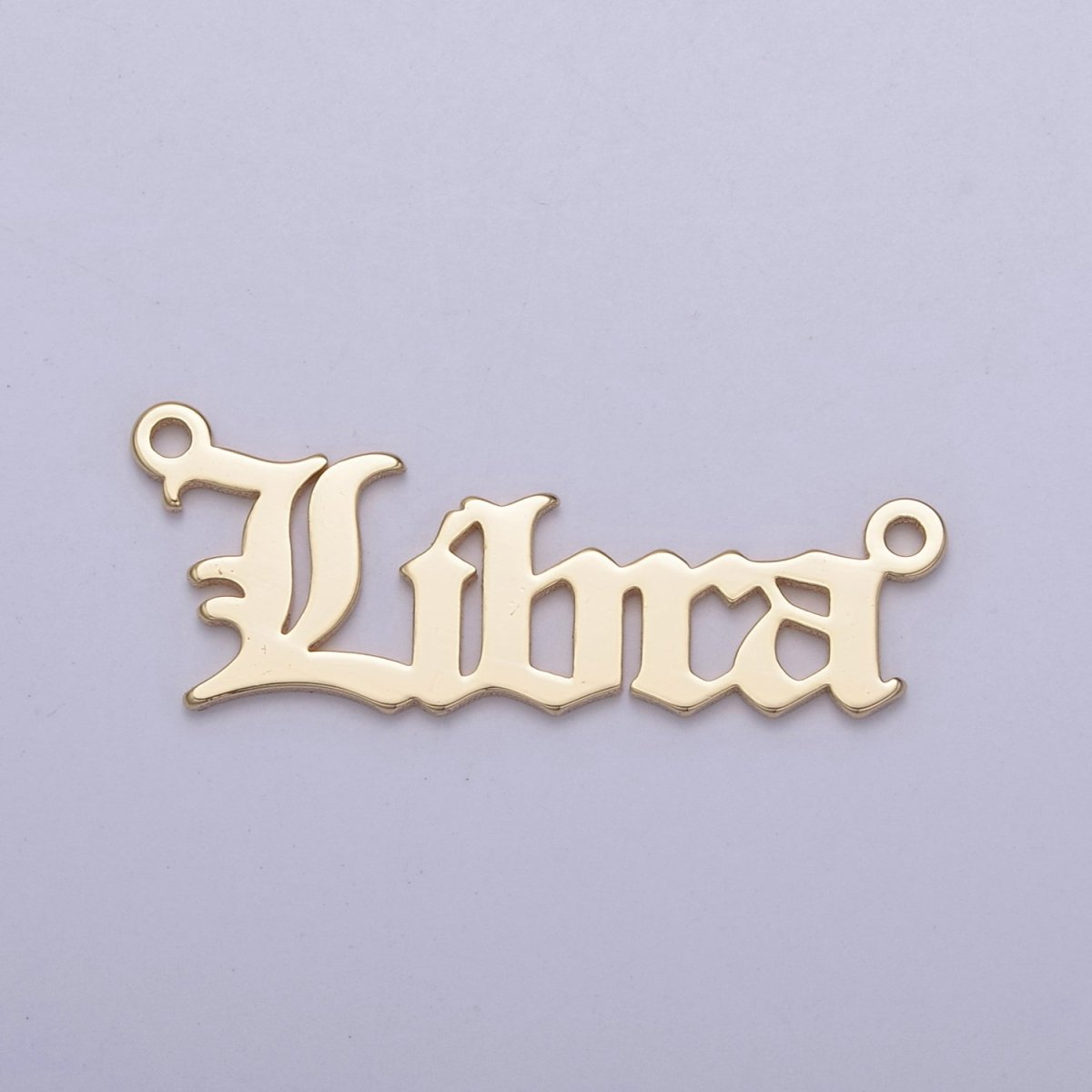 14k Gold Filled Old English Font Zodiac Charms Connector for Necklace Bracelet Link Connector Astrology Necklace Charm Personalized Jewelry Wholesale A-A1725-A-A1730