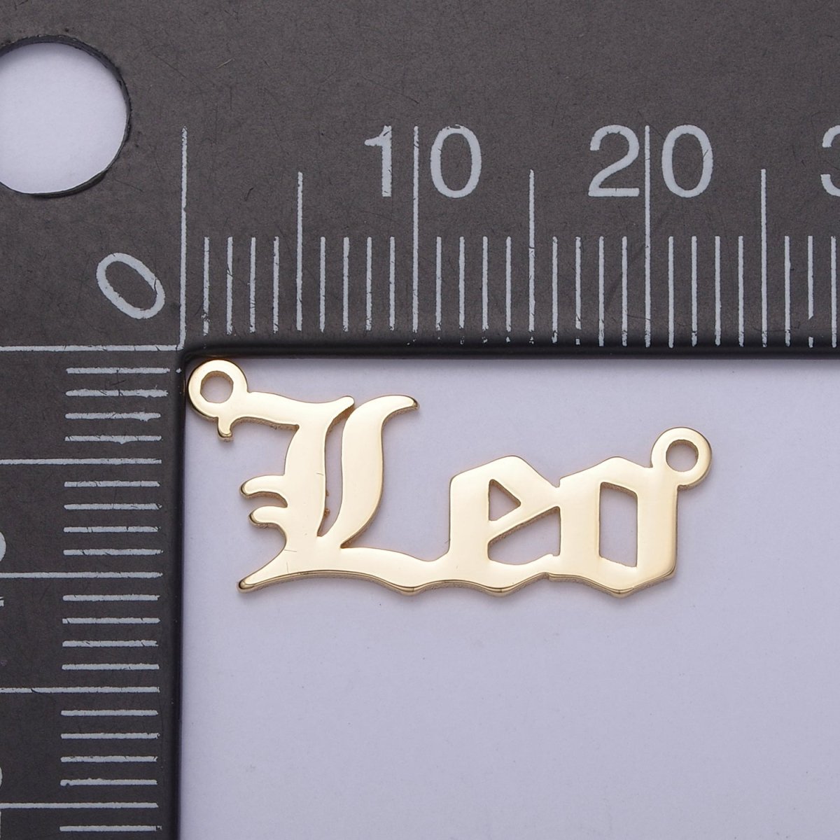 14k Gold Filled Old English Font Zodiac Charms Connector for Necklace Bracelet Link Connector Astrology Necklace Charm Personalized Jewelry Wholesale A-A1725-A-A1730