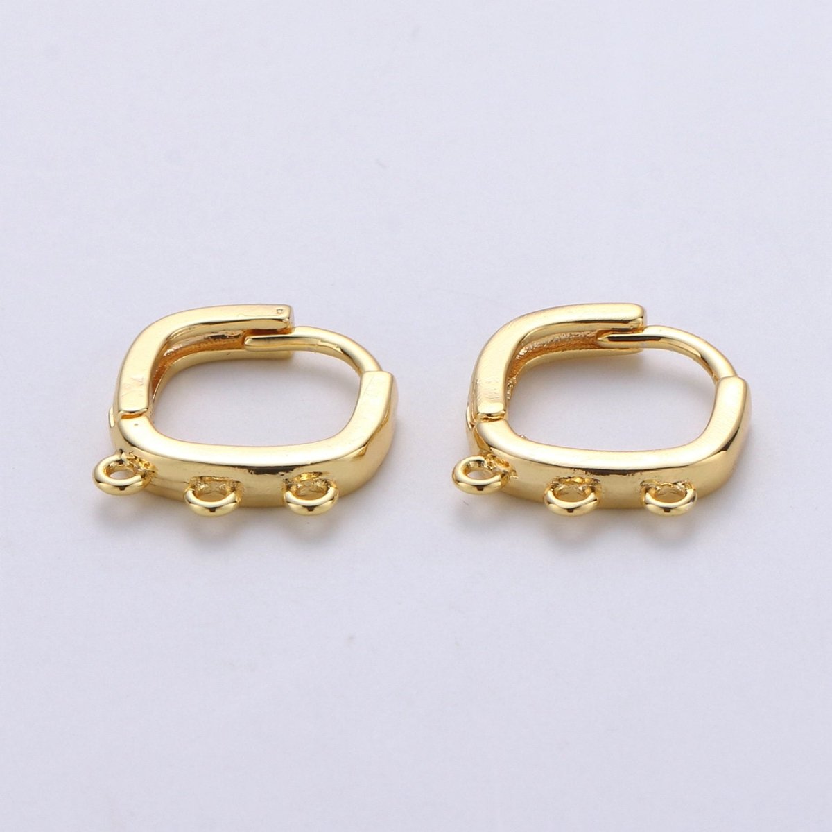 14k Gold Filled one touch w/ 3 open link Lever back earring making Nickel free Lead Free for Earring Charm Making Findings K-359