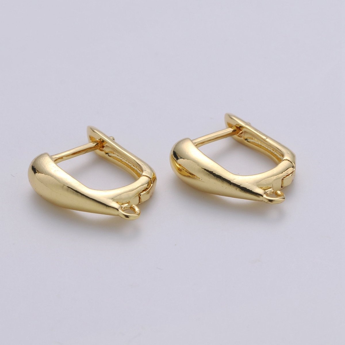 14k Gold Filled one touch w/ open link Lever back earring making, 11x17 mm, Nickel free Lead Free for Earring Charm Making Findings K-684 - K-686