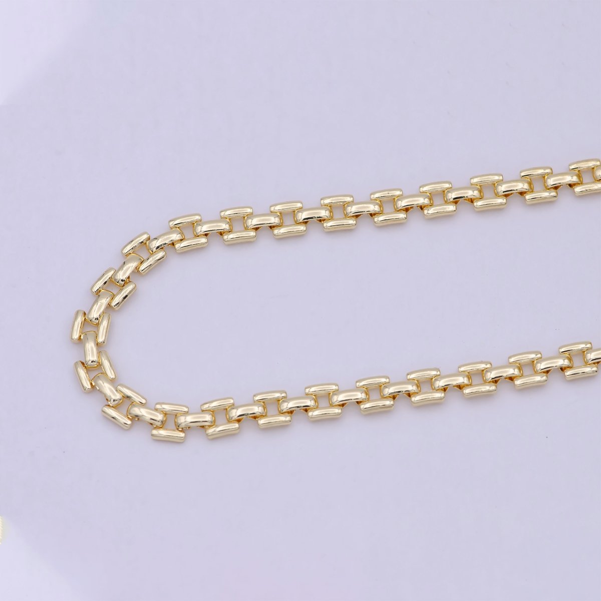 14K Gold Filled Panther Chain by Yard, 5.5mm Width Wholesale Bulk Panther Link For Jewelry Making | ROLL-706