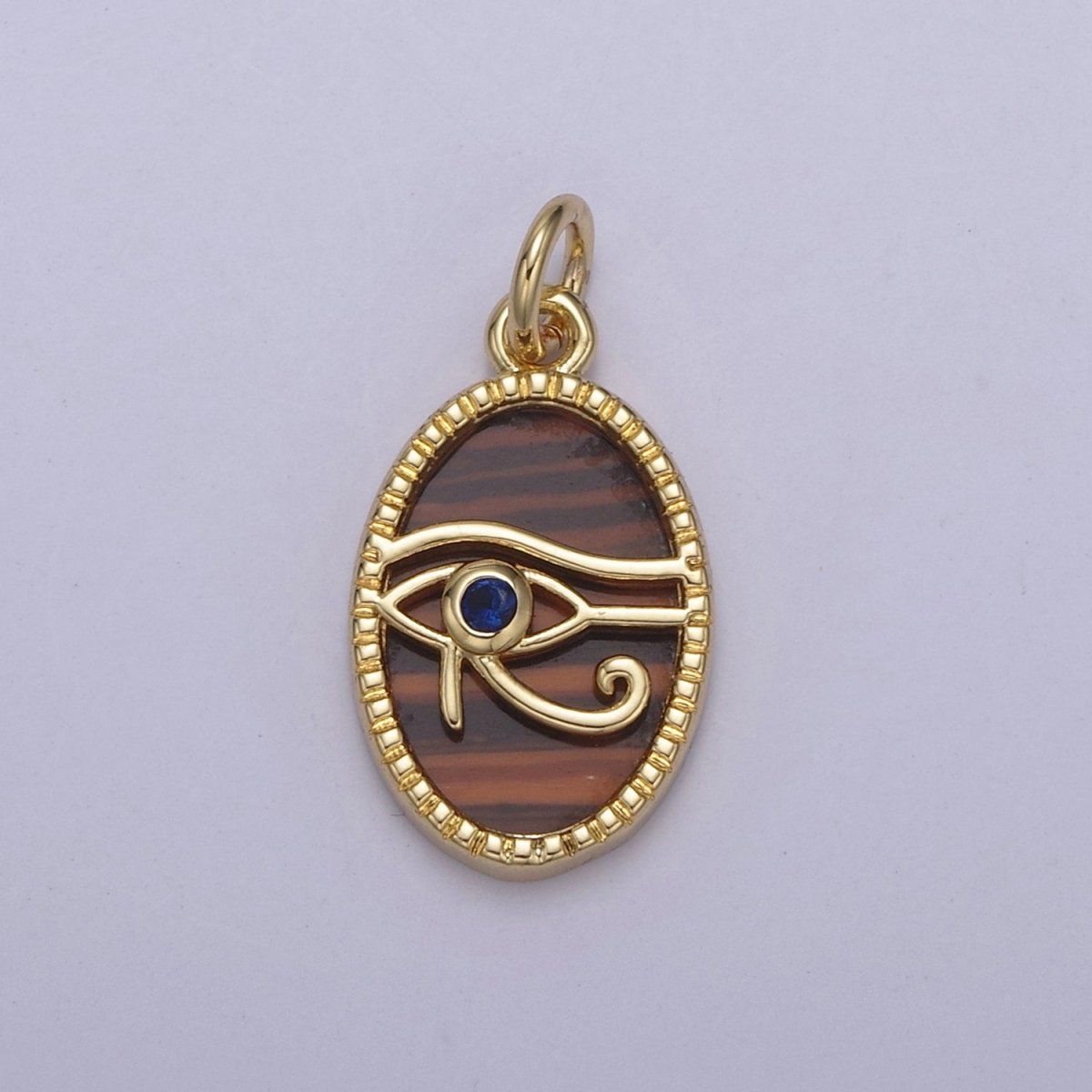 14K Gold Filled Pearl, Tiger Eye, Abalone Shell Charm Pendant Eye Of Ra Charm for Amulet Green Necklace Bracelet Jewelry Making N-771 - N-773