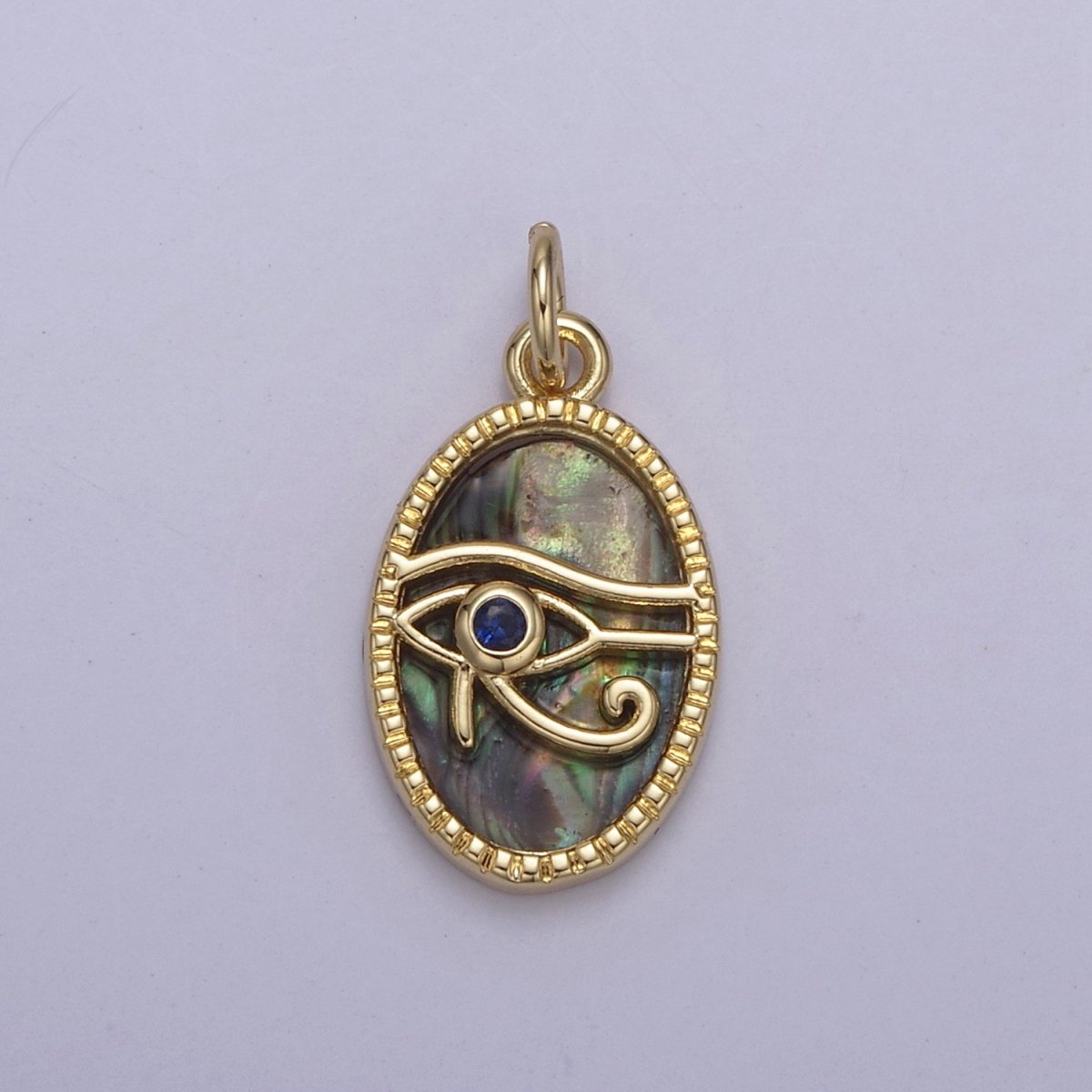 14K Gold Filled Pearl, Tiger Eye, Abalone Shell Charm Pendant Eye Of Ra Charm for Amulet Green Necklace Bracelet Jewelry Making N-771 - N-773