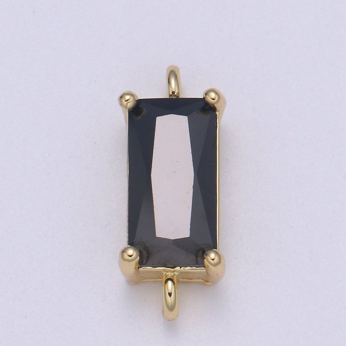 14K Gold Filled Rectangle Stone Connectors  F-608 F-609 F-610 F-611 F-612 F-613