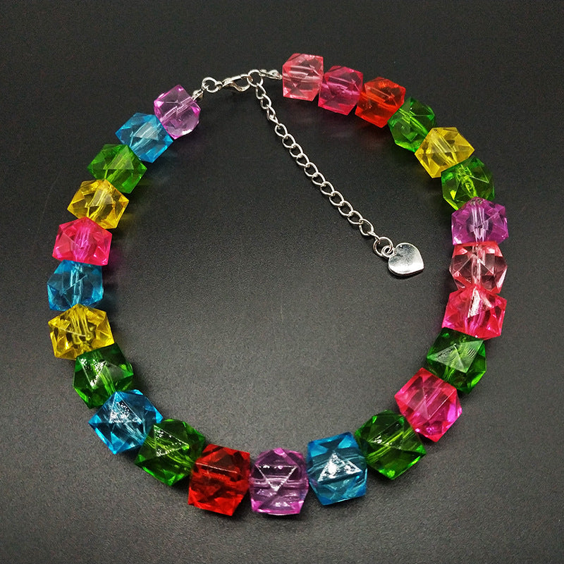 Heart Ornament Valentine's Day Acrylic Beads Love Necklaces