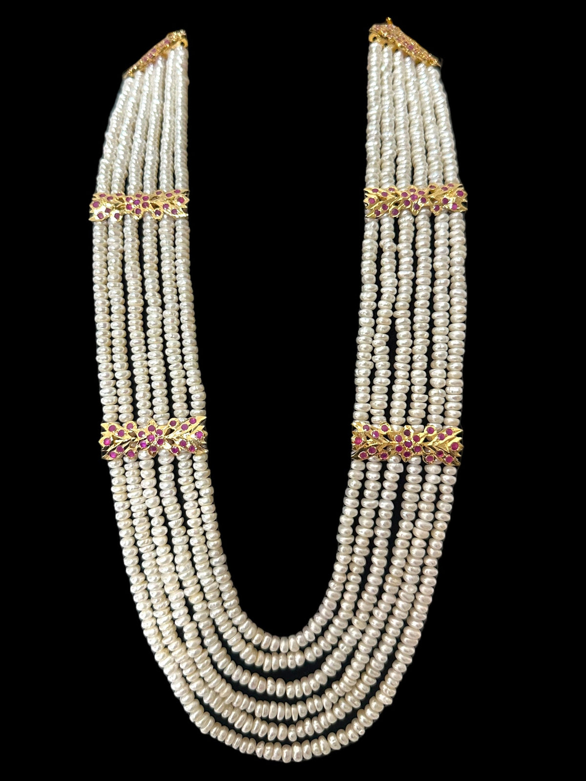 DLN120 Laura fresh water pearls necklace / Rani haar ( SHIPS IN 3 WEEKS )