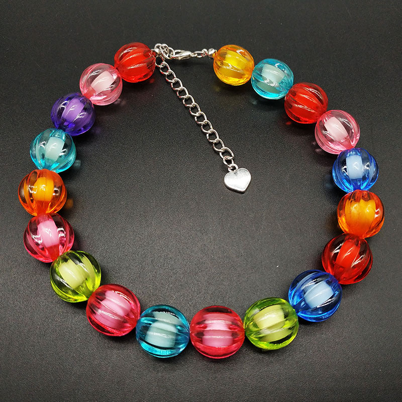Heart Ornament Valentine's Day Acrylic Beads Love Necklaces