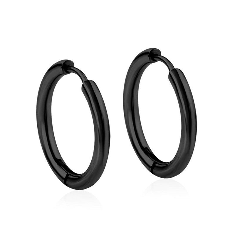 Manufacturers Stock Round Earrings, Stainless Steel Vacuum Environmental Protection Plating Circle Earrings, European And American Simple Round Wire Earrings