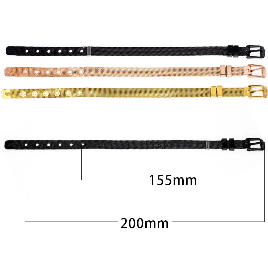 More Sizes Colorful Stainless Steel Mesh Bracelet