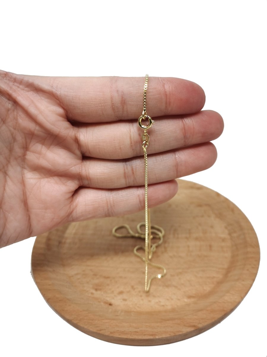16K Gold Filled 0.75mm BOX Chain - Gold Box chain 16 / 17.7 / 19.5 inch Box Chain Necklace Jewelry Making Supply | WA-275