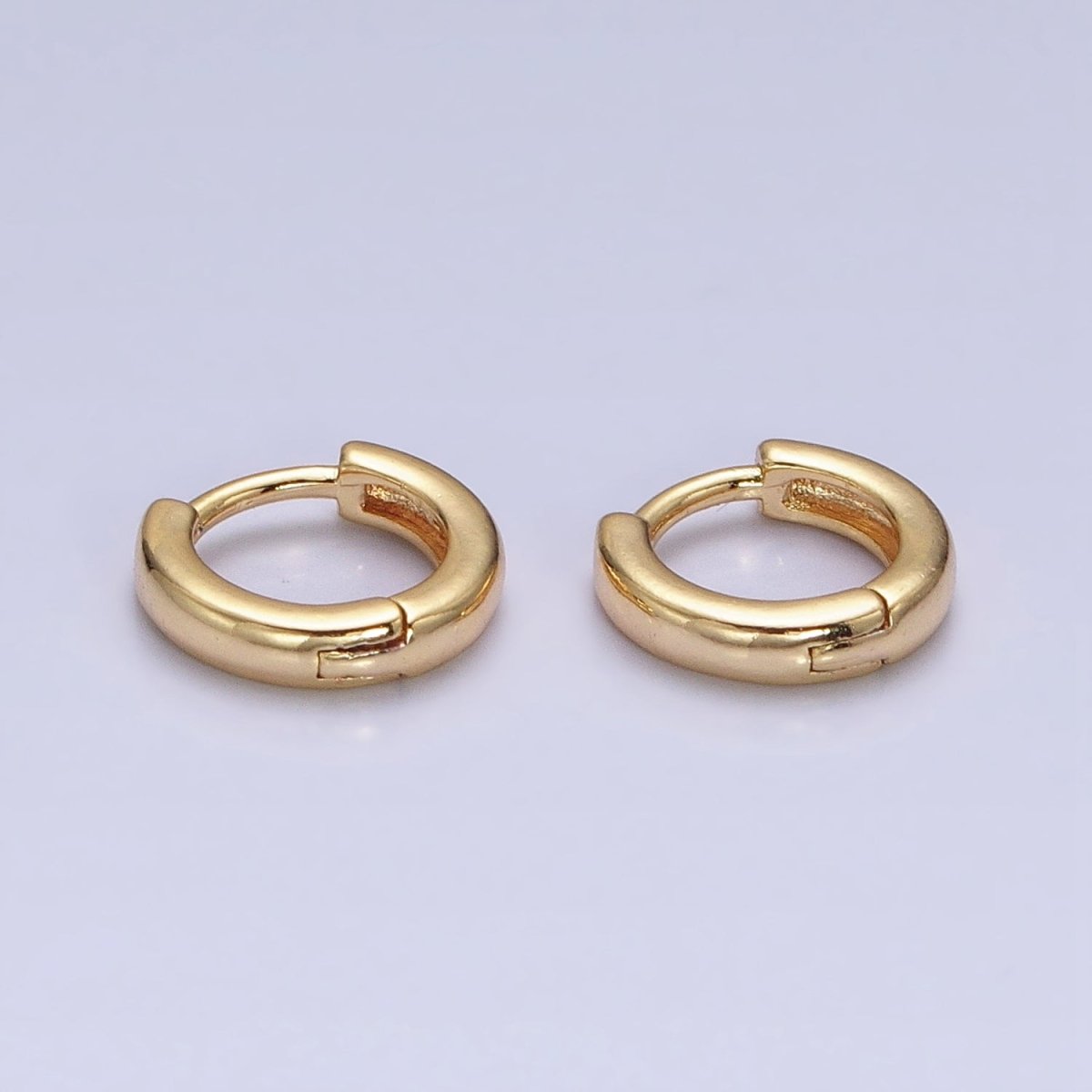 16K Gold Filled 10mm Minimalist Cartilage Huggie Earrings in Gold & Silver | AD-1090 AD-1091