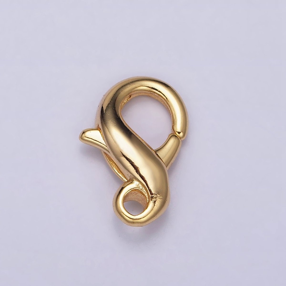 16K Gold Filled 13.5mm Double Infinity Lobster Clasps Jewelry Closure Supply | Z-395